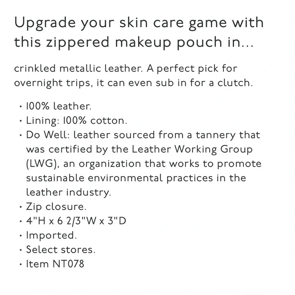 Gold Women's Makeup Pouch - Picture 3 of 5